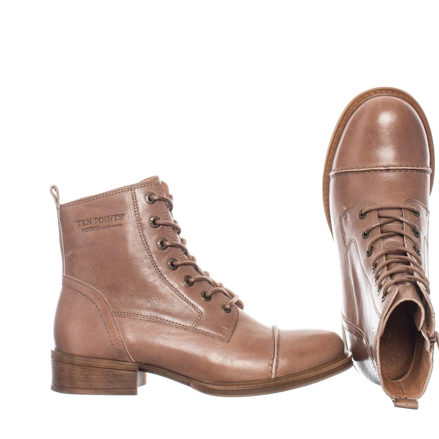 Pandora Laced boots — Taupe