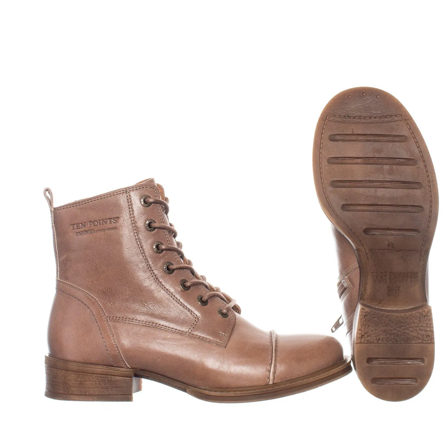Pandora Laced boots — Taupe