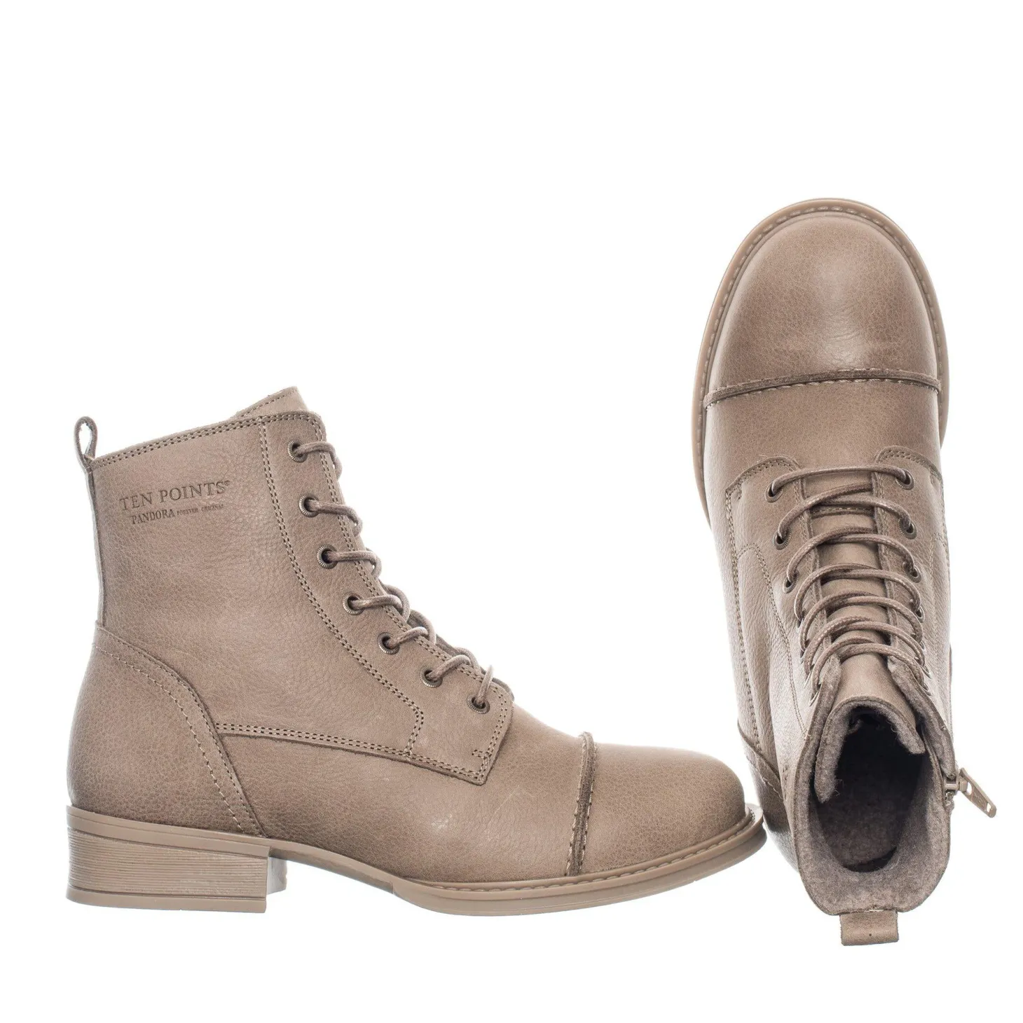 Pandora Laced boots — Taupe