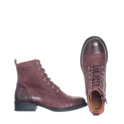 Pandora Laced boots — Wine
