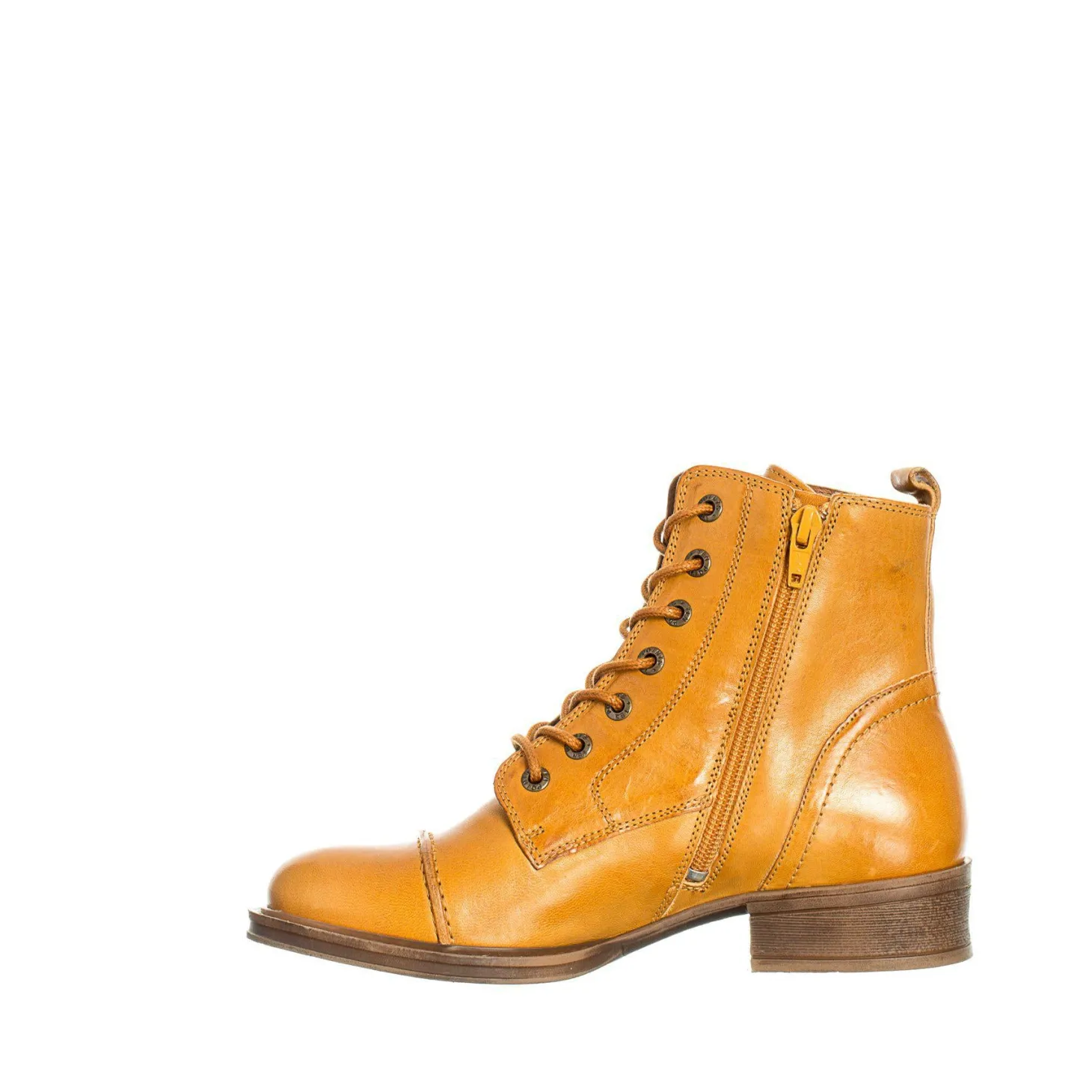 Pandora Laced boots — Yolk mustard