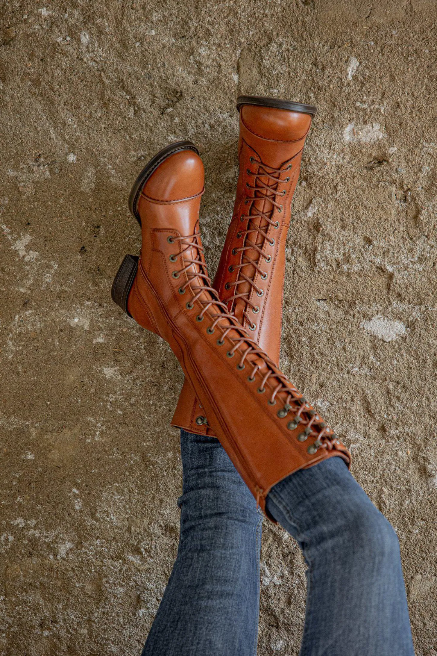 Pandora Tall shaft boots — Cognac