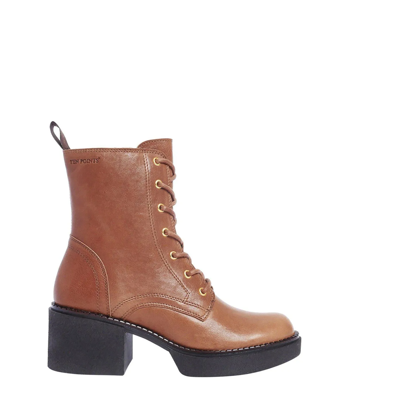 Selma Laced boots — Cognac