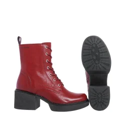 Selma Laced boots — Red
